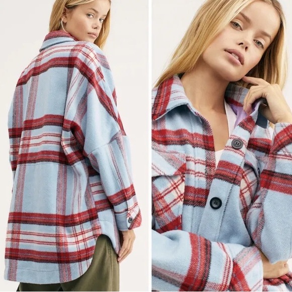 Free People We the Free Down for You Plaid Jacket - Picture 5 of 7